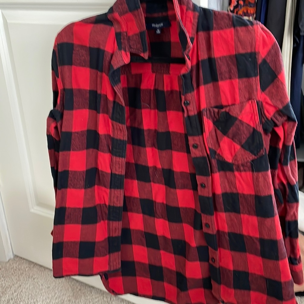 Madewell buffalo plaid flannel button down